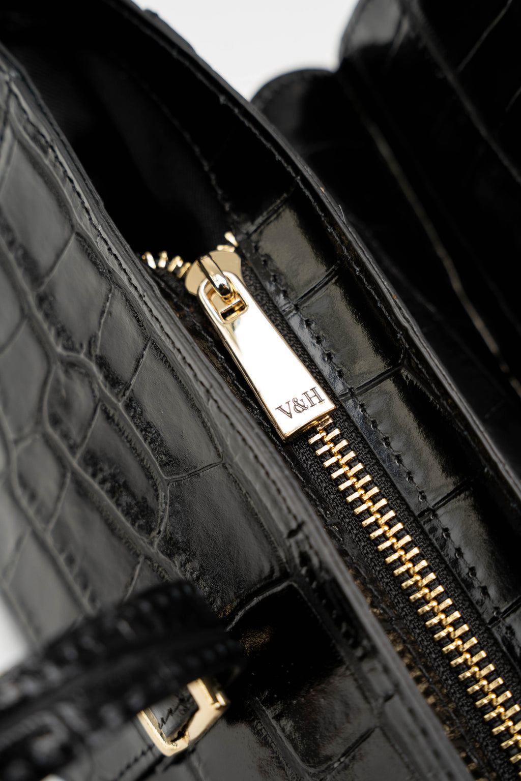 Sac Porte Epaule Briana Croco - Noir