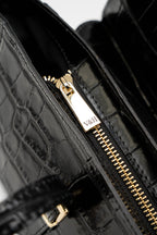 Sac Porte Epaule Briana Croco - Noir