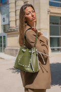 Bolso Bandolera Claudia - Verde Oliva/Blanco
