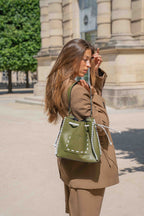 Bolso Bandolera Claudia - Verde Oliva/Blanco