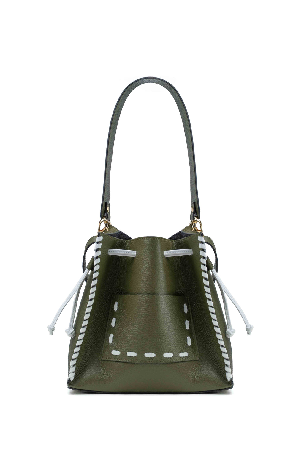 Bolso Bandolera Claudia - Verde Oliva/Blanco