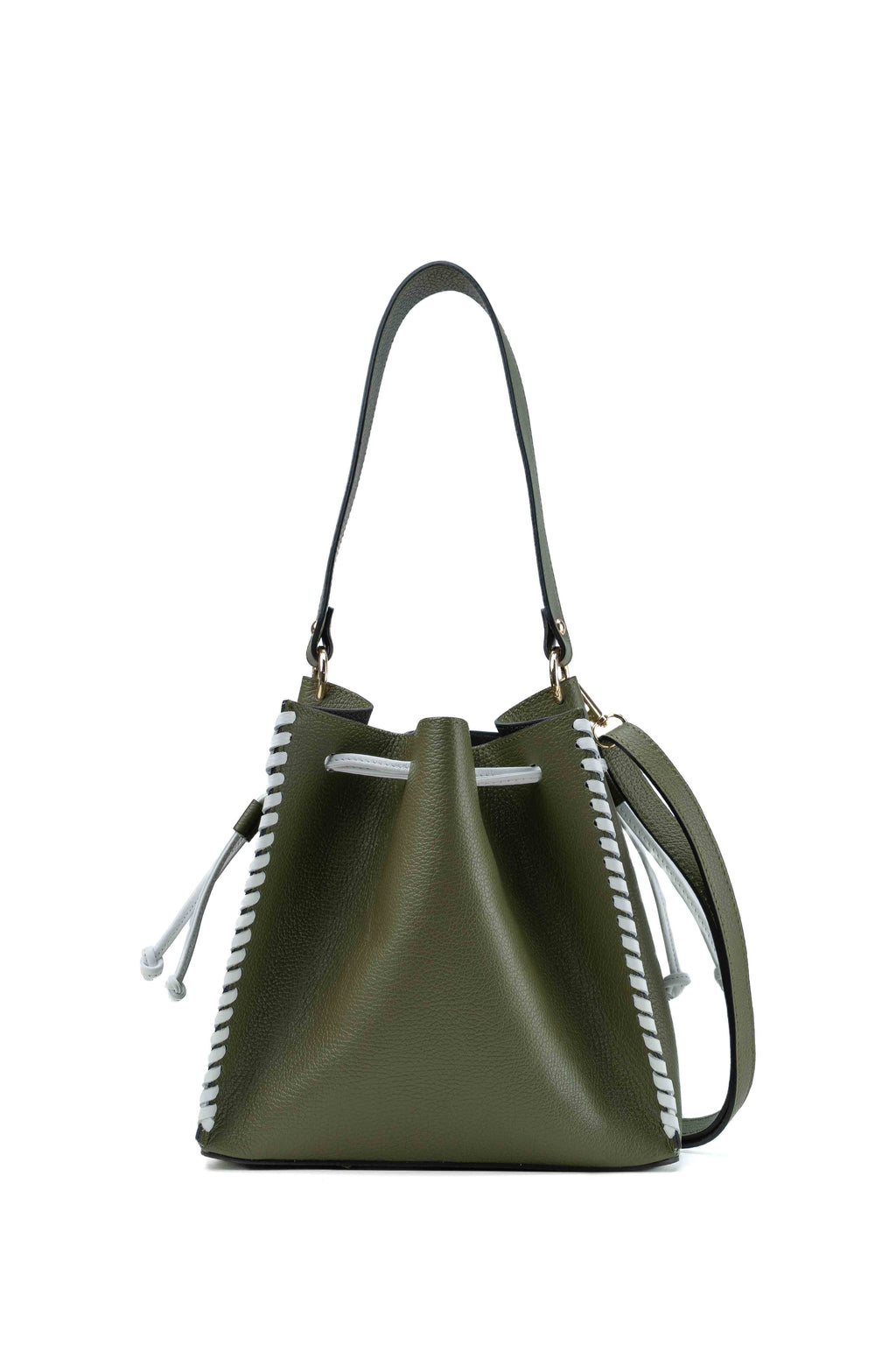 Bolso Bandolera Claudia - Verde Oliva/Blanco