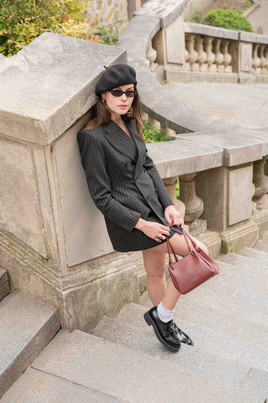 Bolso de hombro Dana - Burdeos