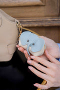 Jim Coin Purse - Beige/Sky Blue