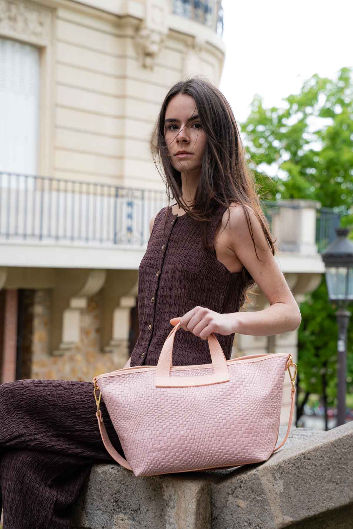 Bolso de hombro Monaco - Rosa claro