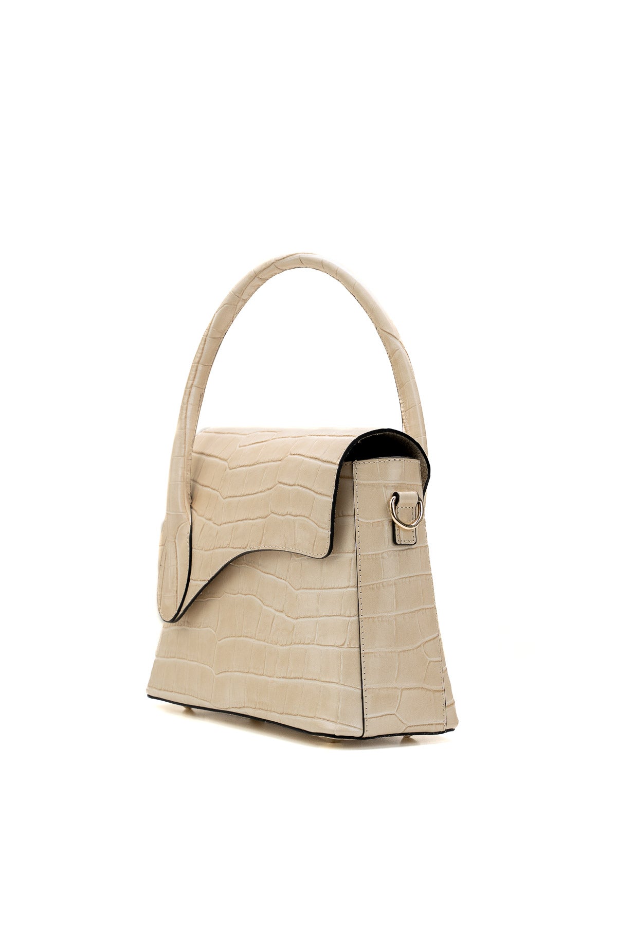 Sac A Bandouliere Sonia Croco - Beige