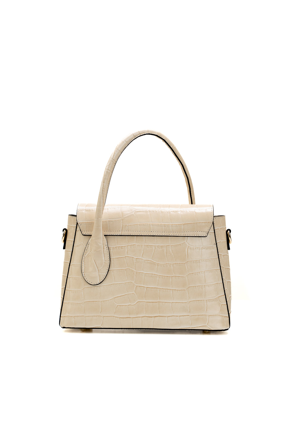 Sac A Bandouliere Sonia Croco - Beige