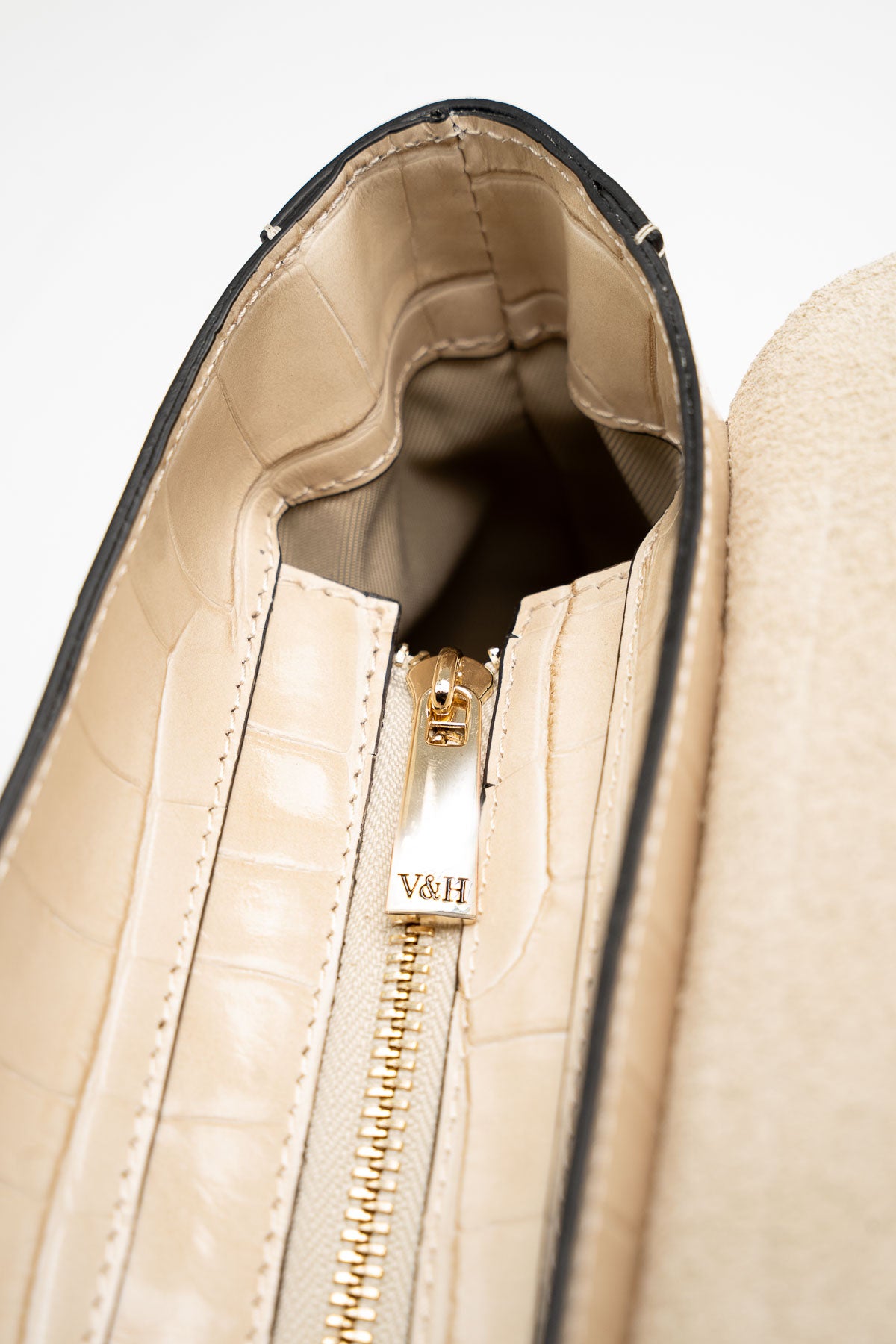 Sac A Bandouliere Sonia Croco - Beige