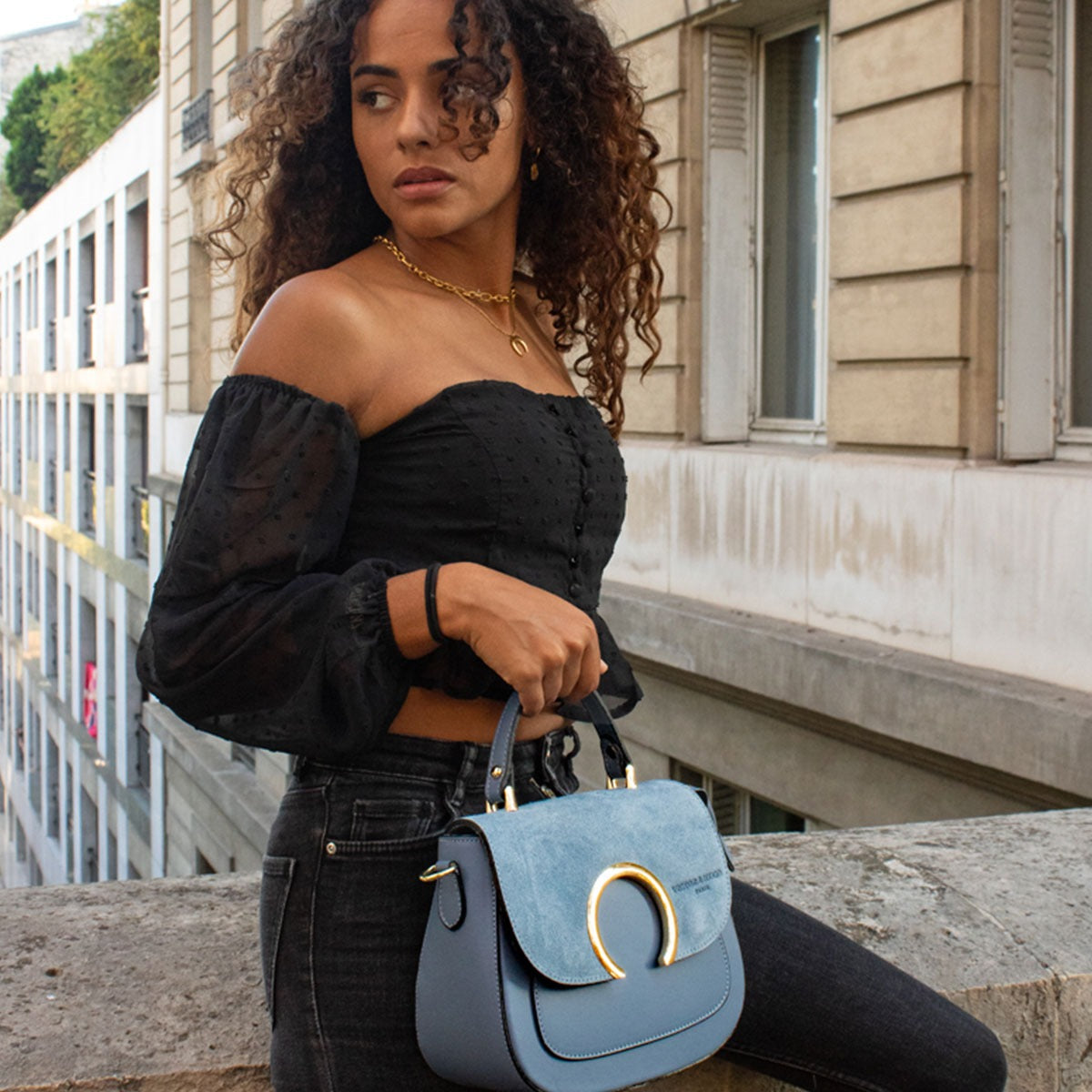 Bolso De Mano - Azul Oscuro - Mujer