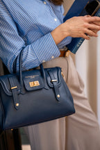 Sac À Main - Bleu Marine - Femme