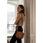 Sac À Bandoulière Silvia - Camel - Femme