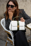 Sac A Bandouliere Giverny - Blanc/ Vert Bouteille
