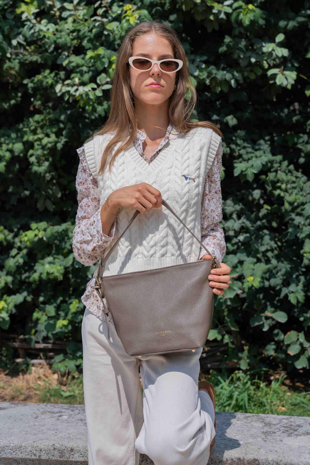 Bolso de hombro Aven - Topo