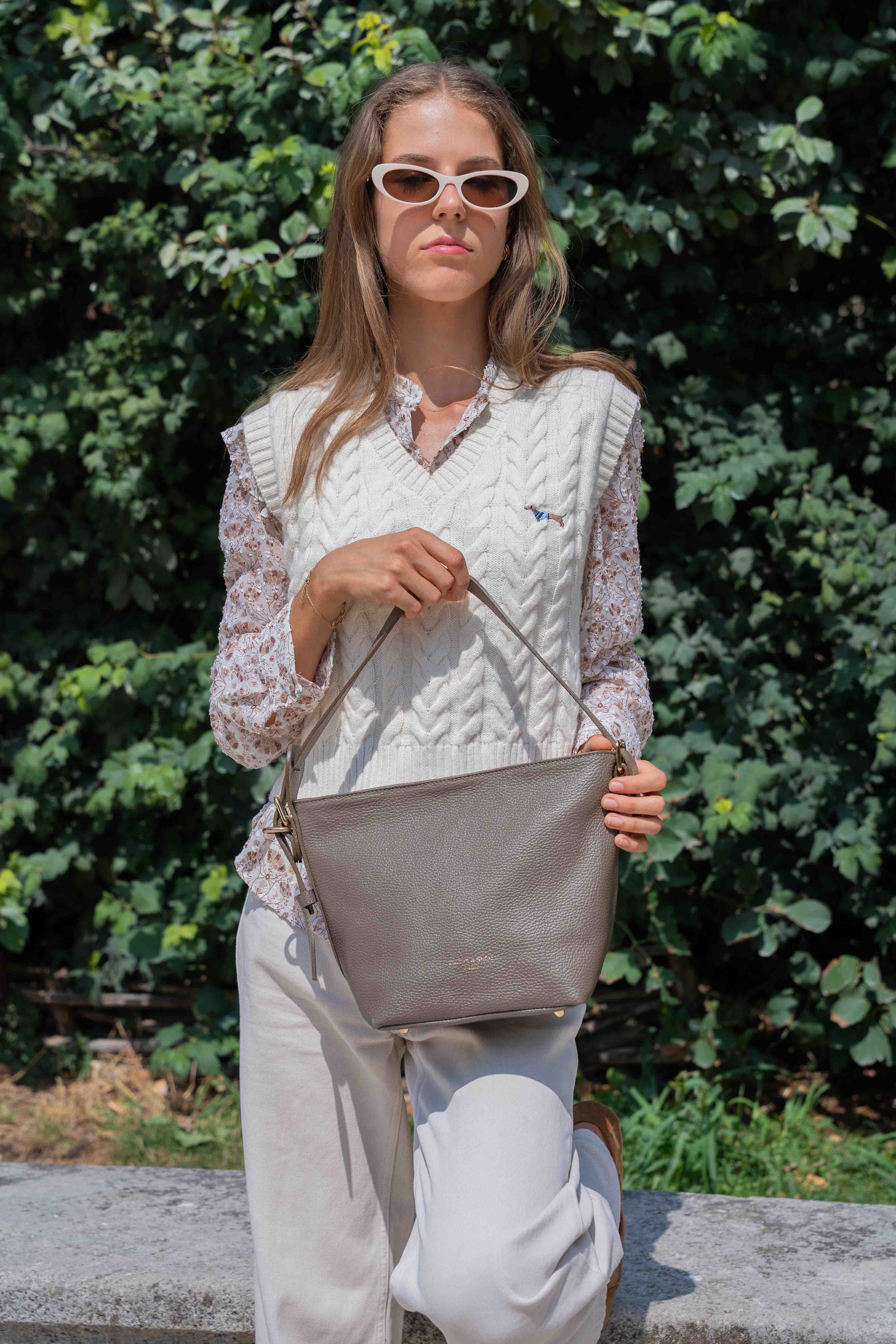 Bolso de hombro Aven - Topo