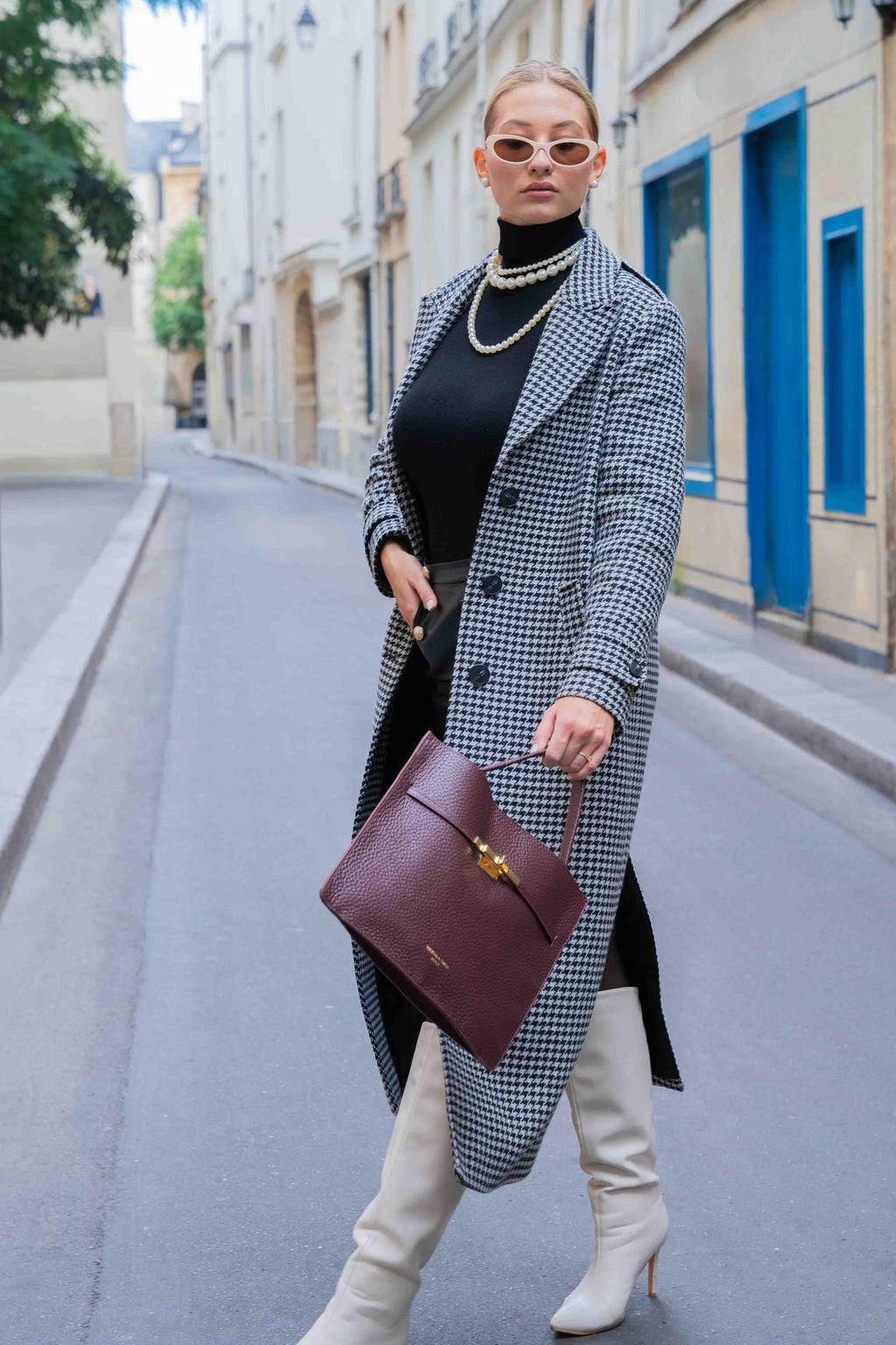 Bolso de mano Freda - Burdeos
