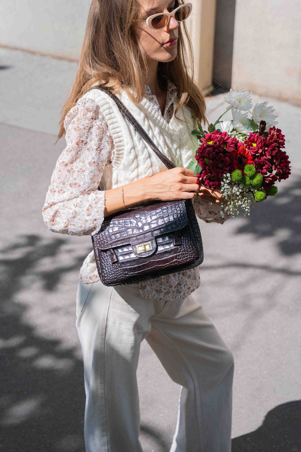 Sac Porté Épaule Scarlet - Chocolat