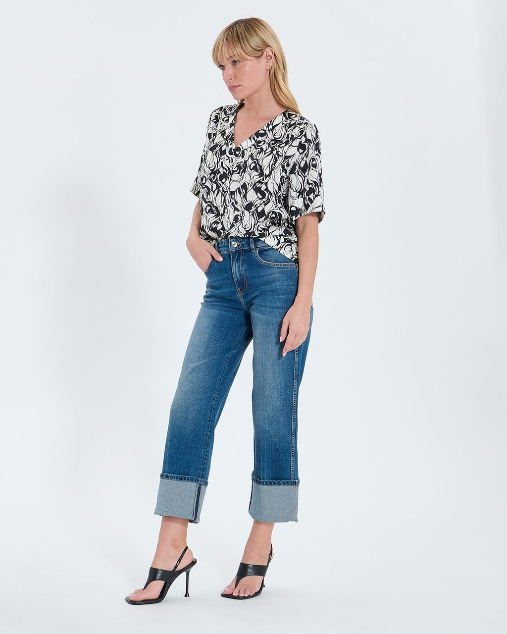 Flowy floral print top_1