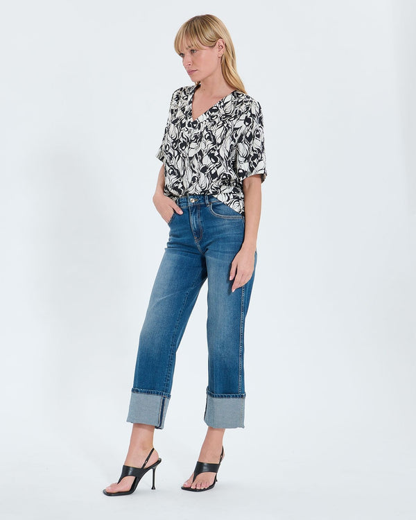 Flowy floral print top_1