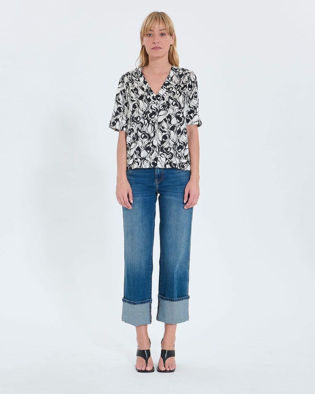 Flowy floral print top_4