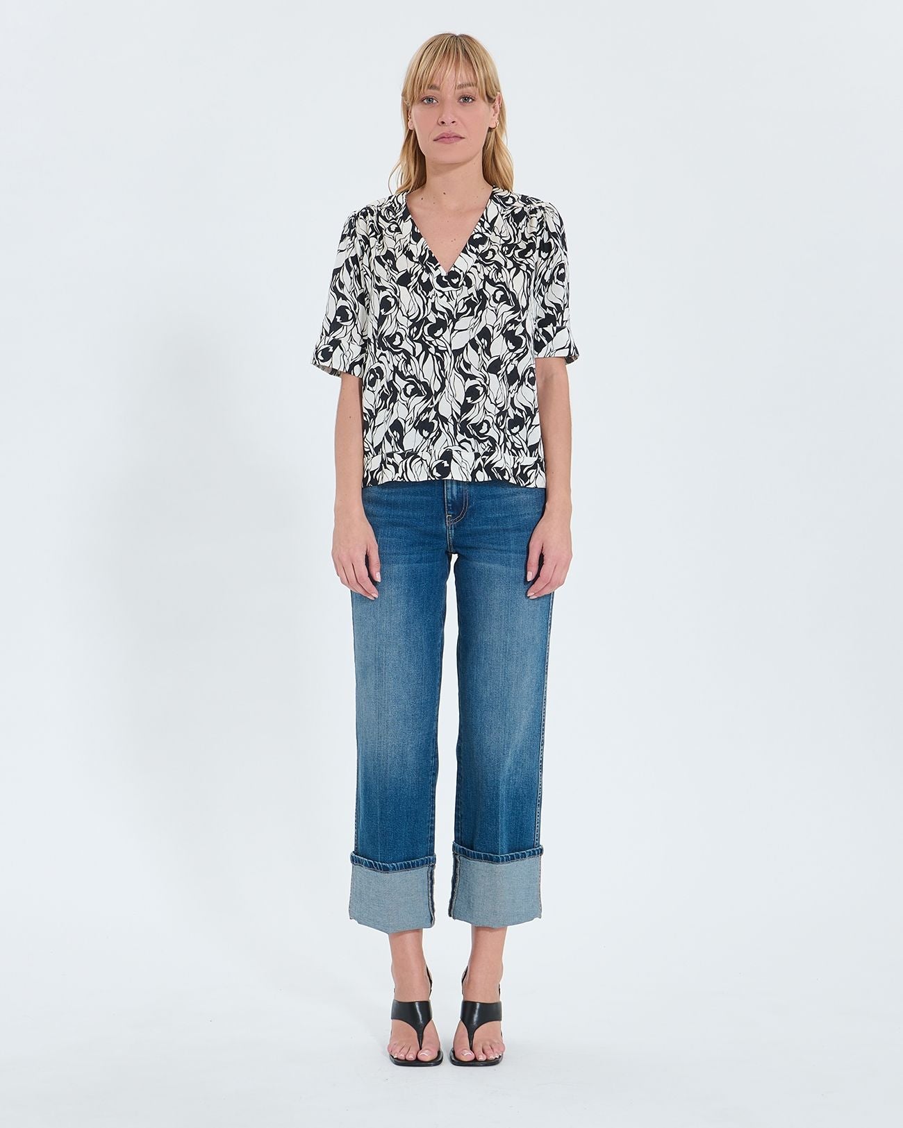 Flowy floral print top_4