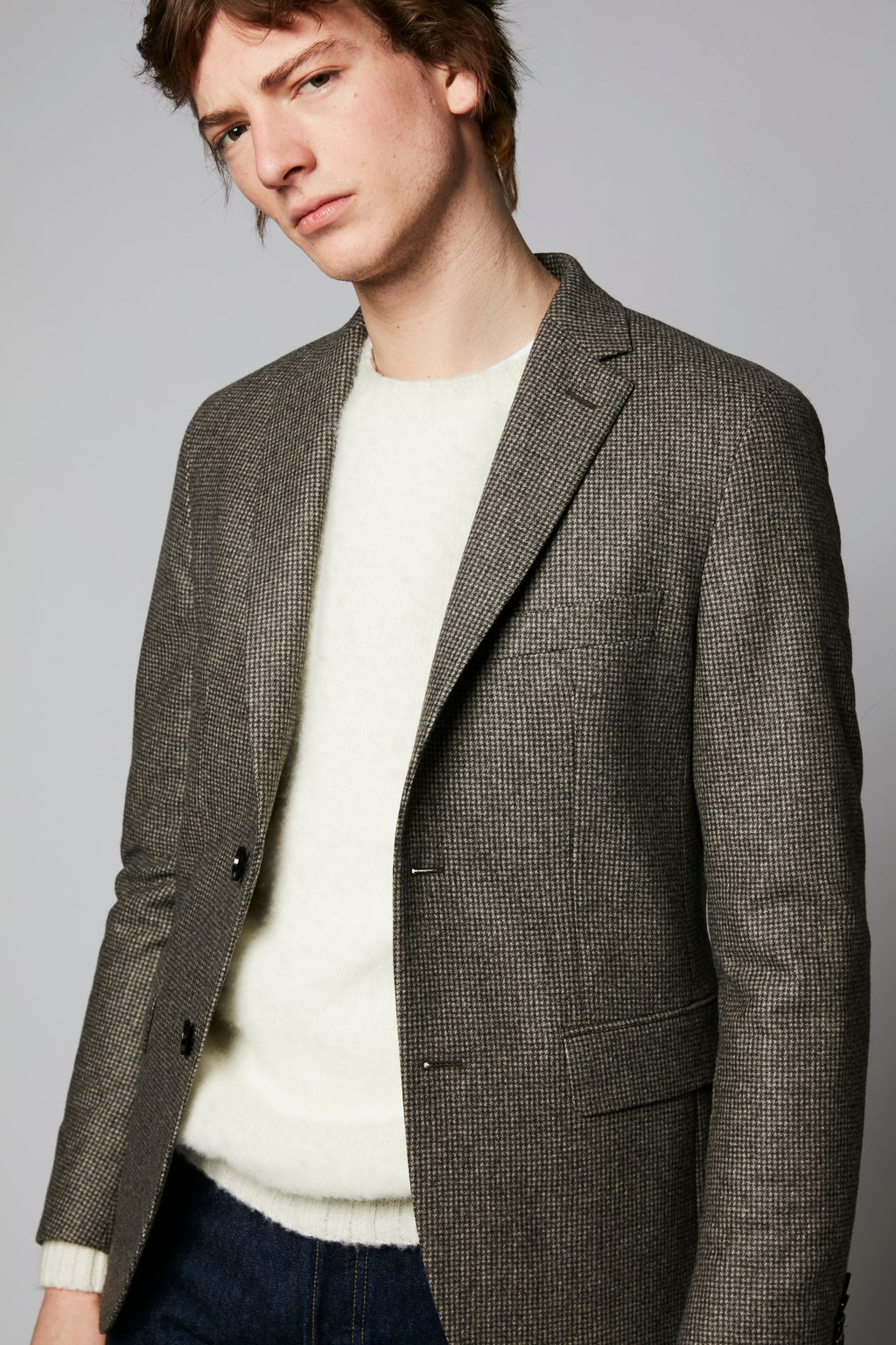 Victor Jacket - Brown Houndstooth