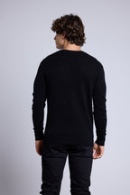 Jersey Victor de cuello redondo con corazón - Negro y rojo - Hombre