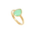 Victoria Chrysoprase Gold Ring