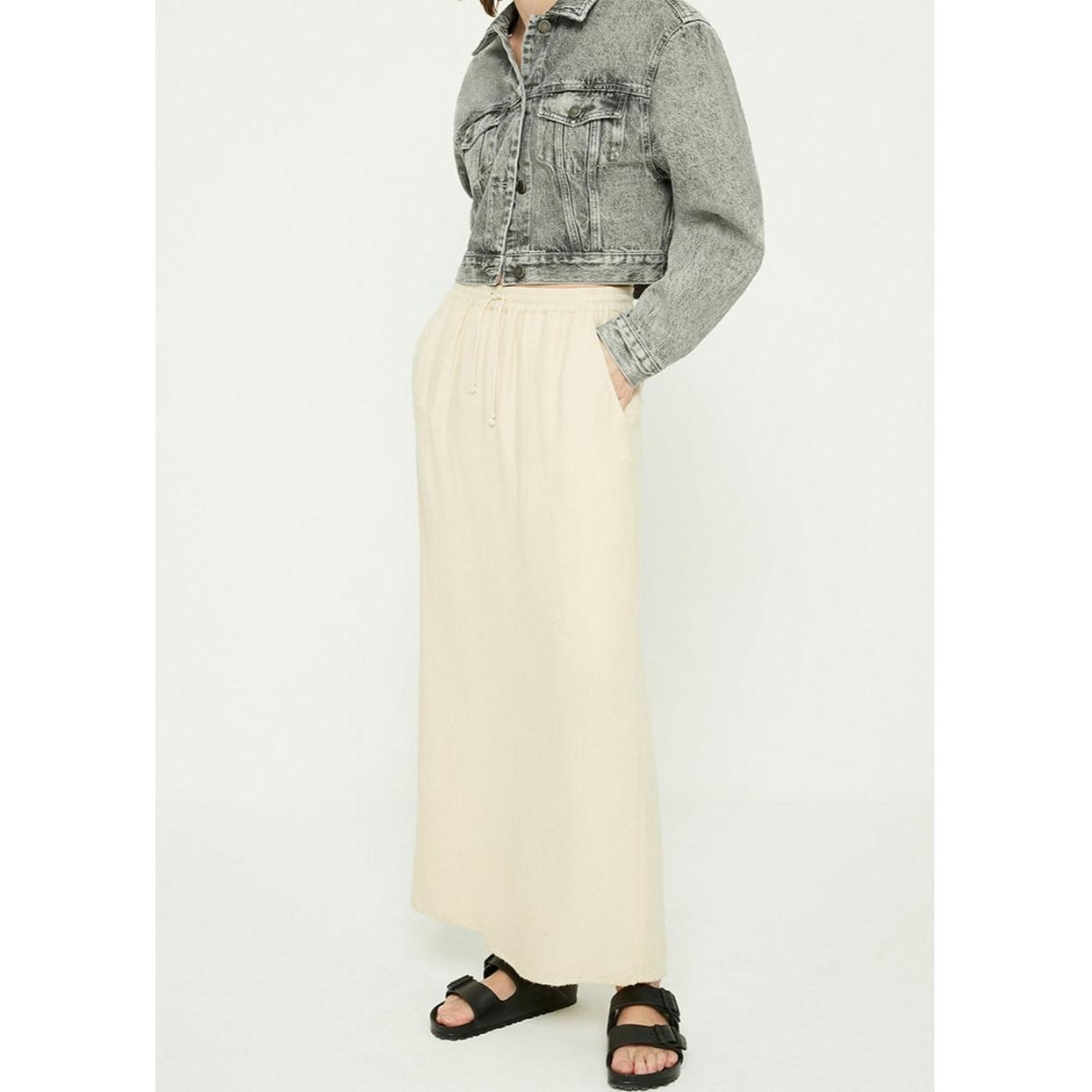 Falda Midi - Crudo Jaspeado - Mujer
