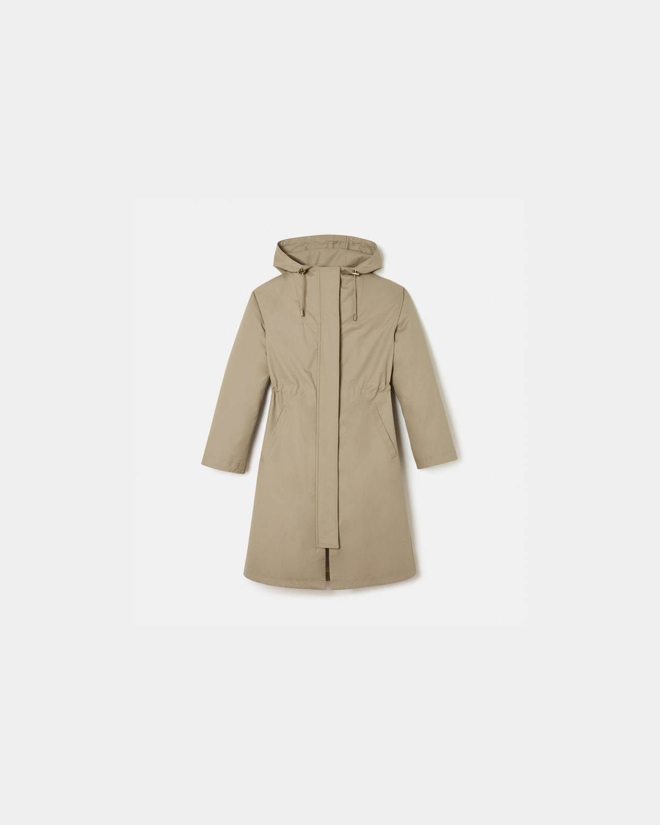 Long beige cotton trench coat_1