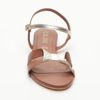 Trendy Virote Sandals - Camel / Gold