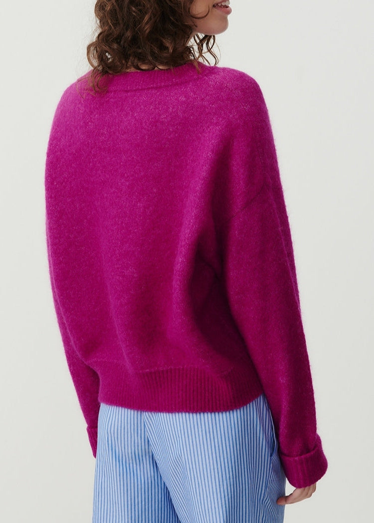 American Vintage - Long-Sleeve Boat Neck Jumper - Raisin - Women