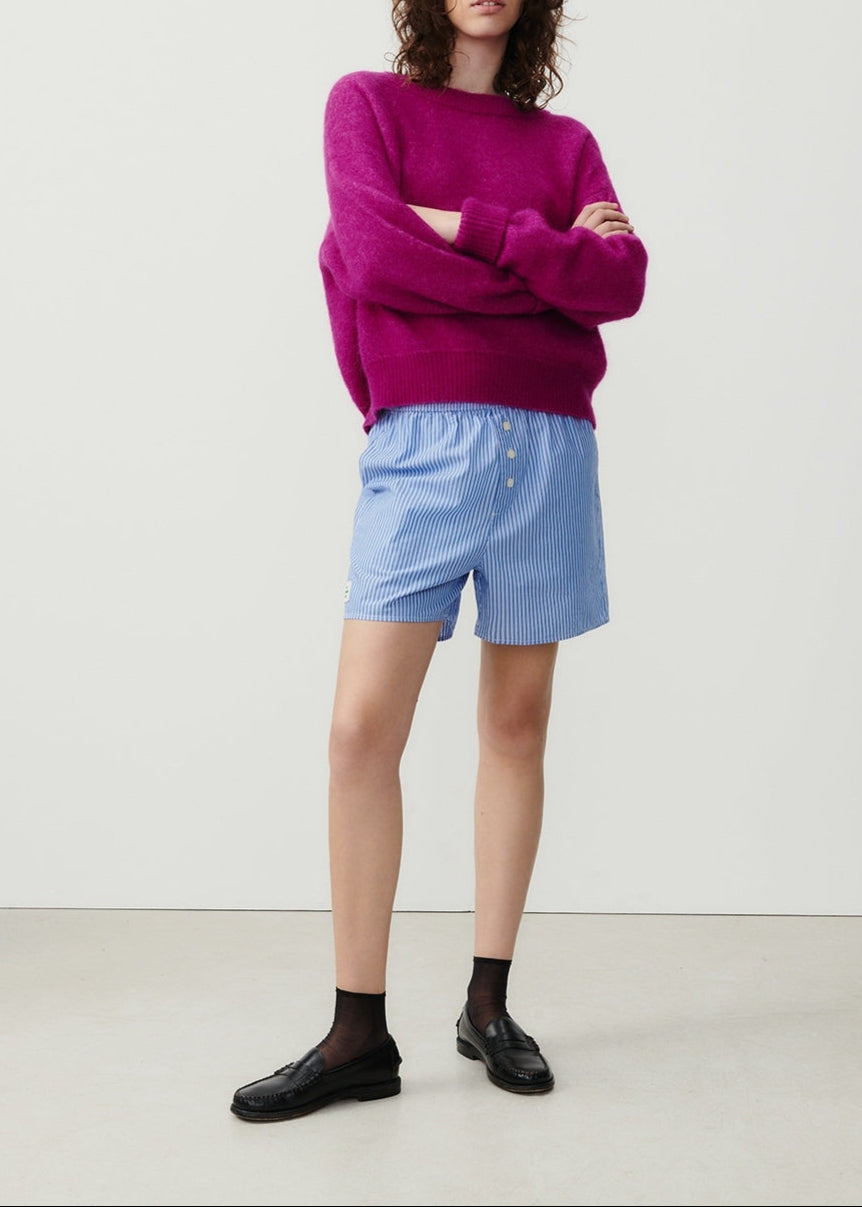 American Vintage - Long-Sleeve Boat Neck Jumper - Raisin - Women