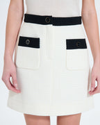 Ecru tweed trapeze skirt_2