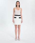Ecru tweed trapeze skirt_4