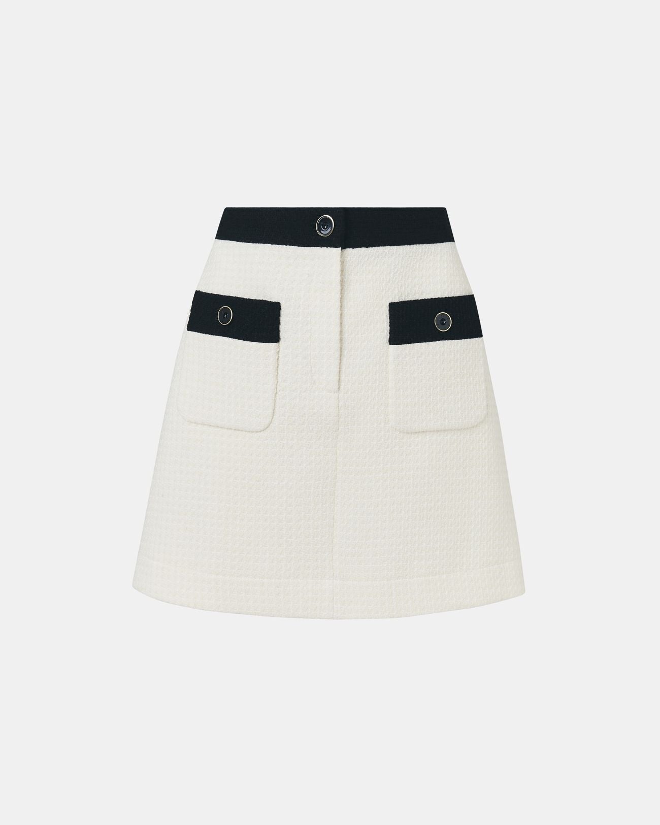 Ecru tweed trapeze skirt_5