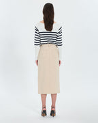Falda vaquera larga beige_3
