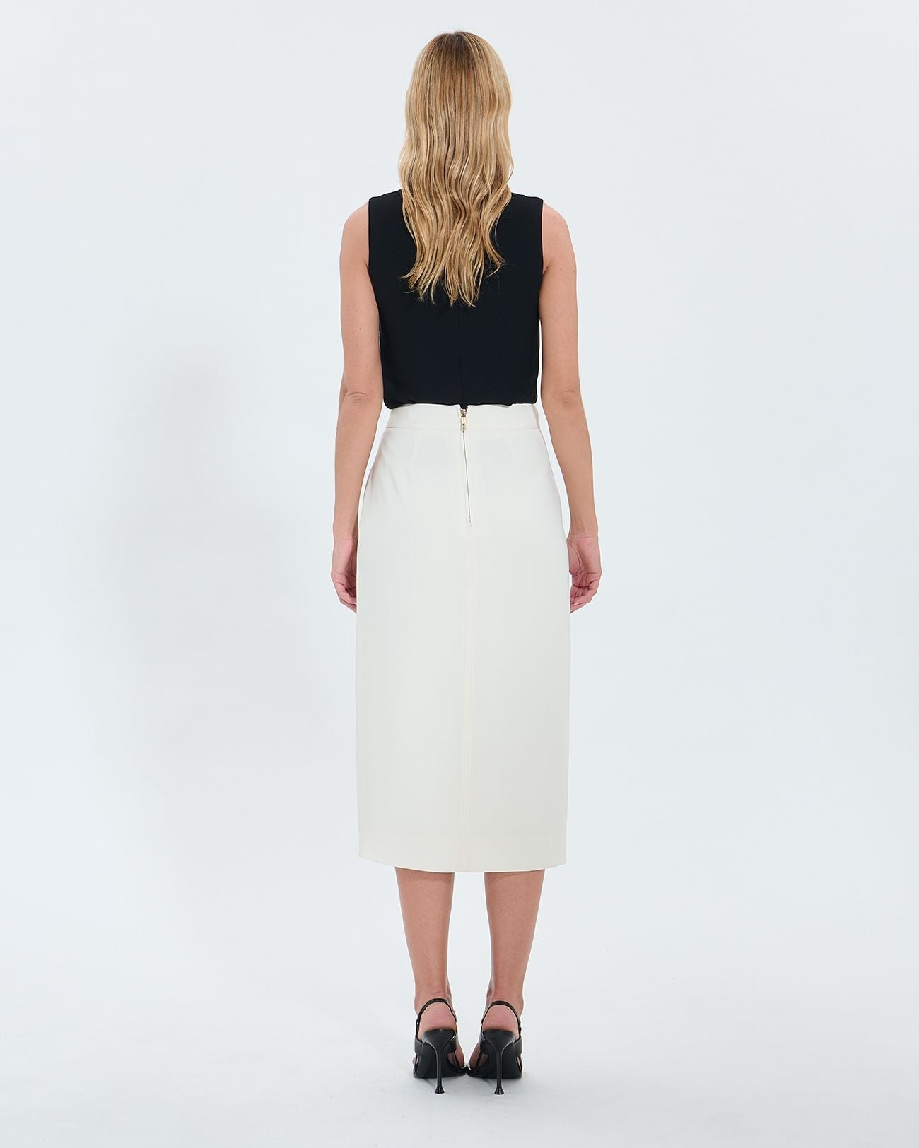 Ecru pencil skirt_3