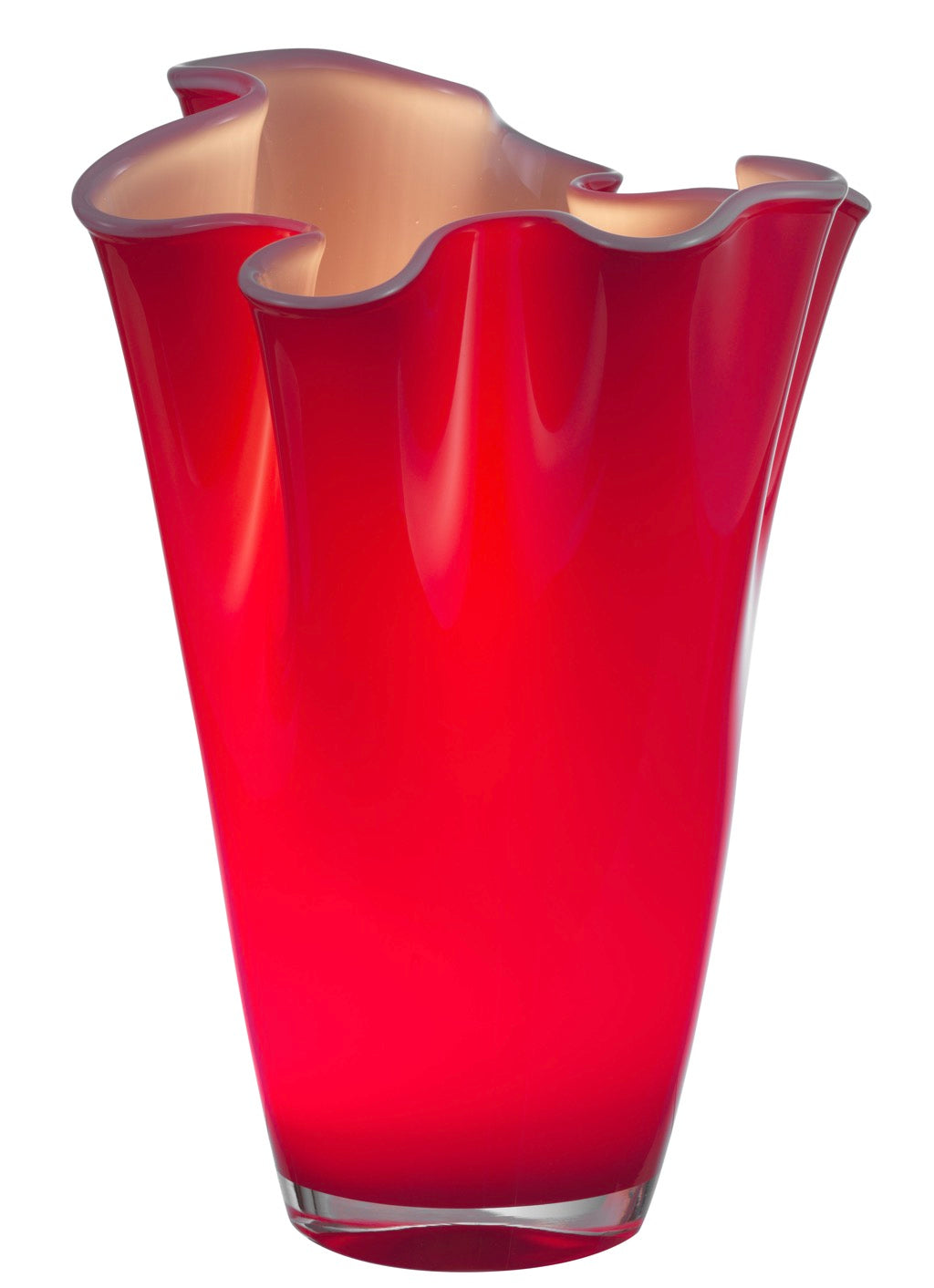 Wave - Vase Lumineux - H30 Cm - Rouge