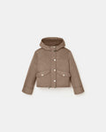 Short khaki nylon coat_5