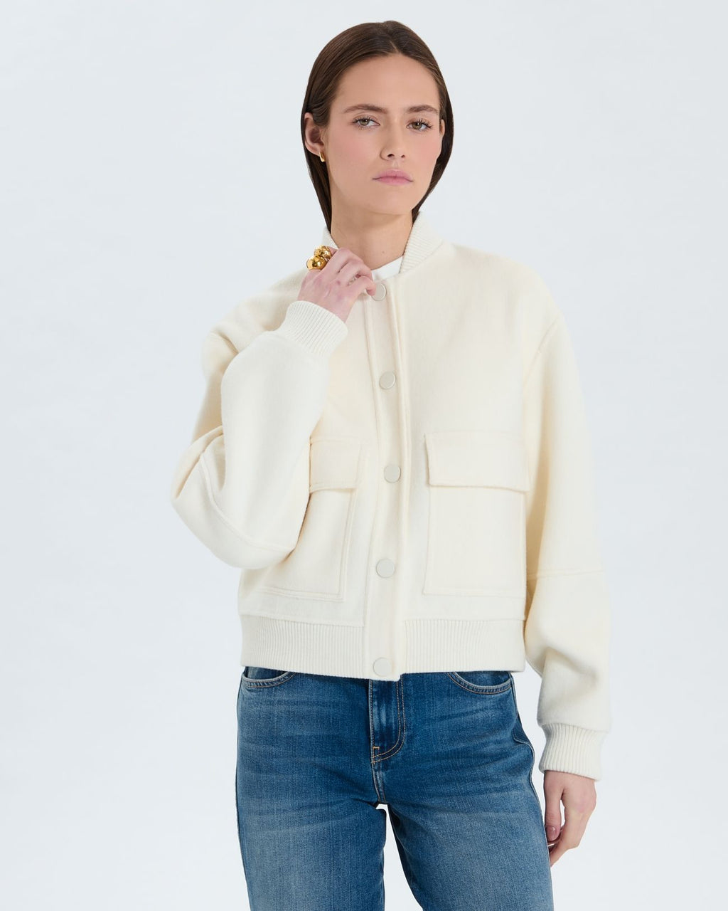 Short double-faced ecru coat_1