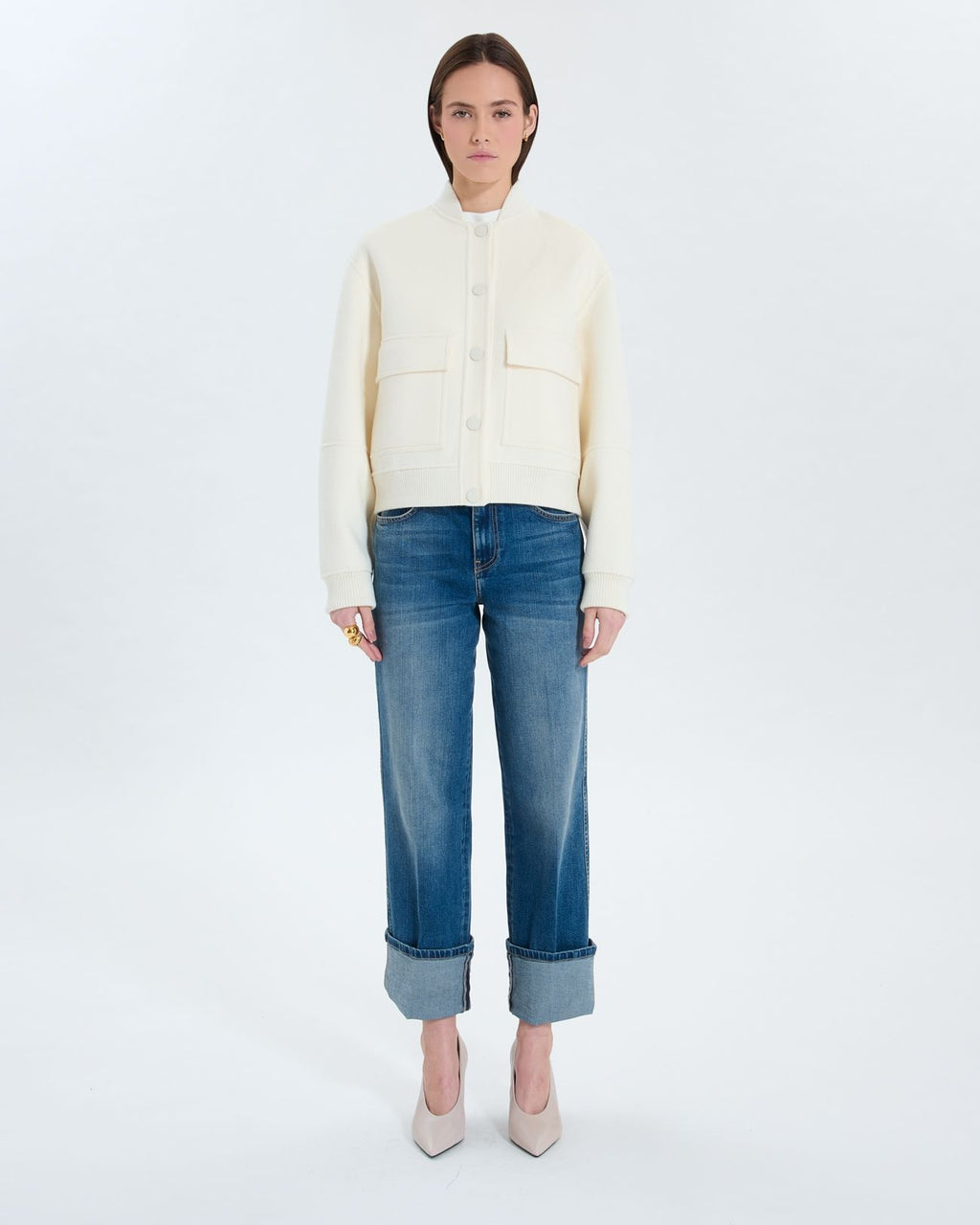 Short double-faced ecru coat_4
