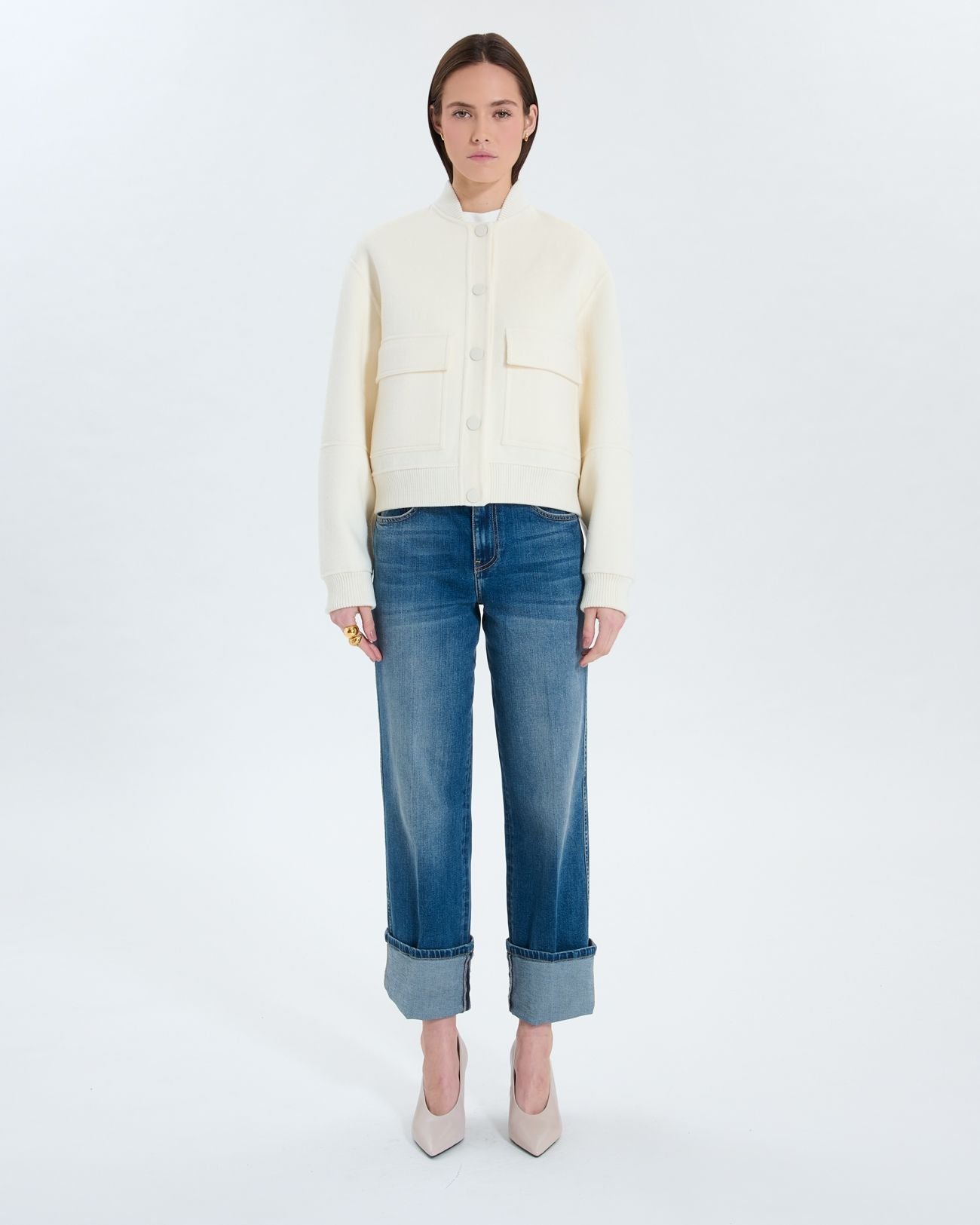 Short double-faced ecru coat_4