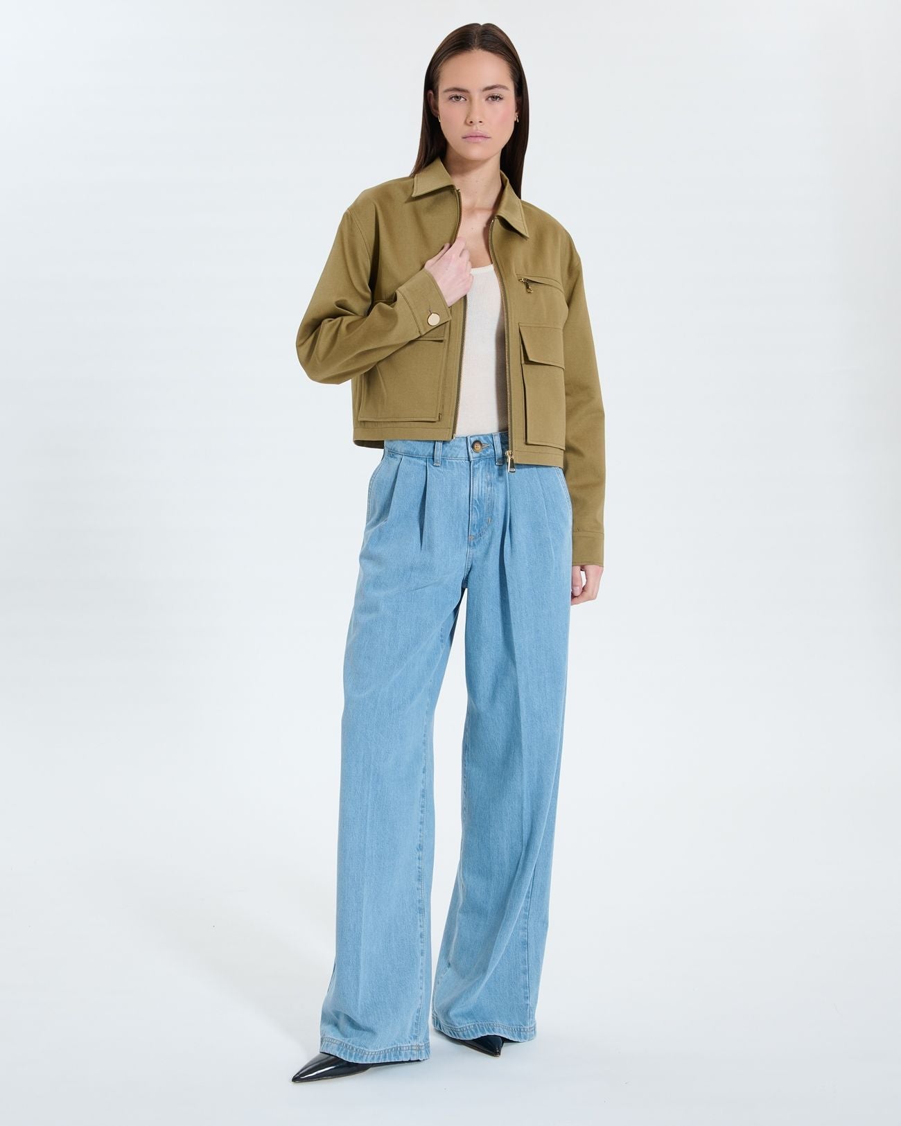 Manteau court kaki_2