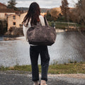 Bolso de fin de semana de pana 46X30X20Cm