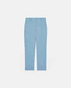 Pantalon ajusté en crêpe bleu_5