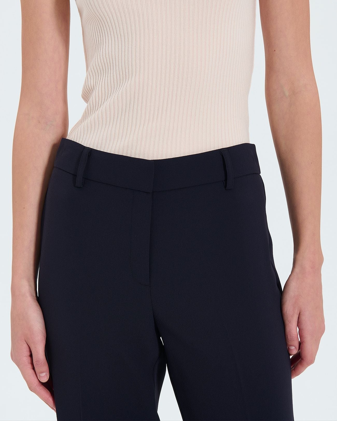Slim-fit trousers in nocturnal crepe_2