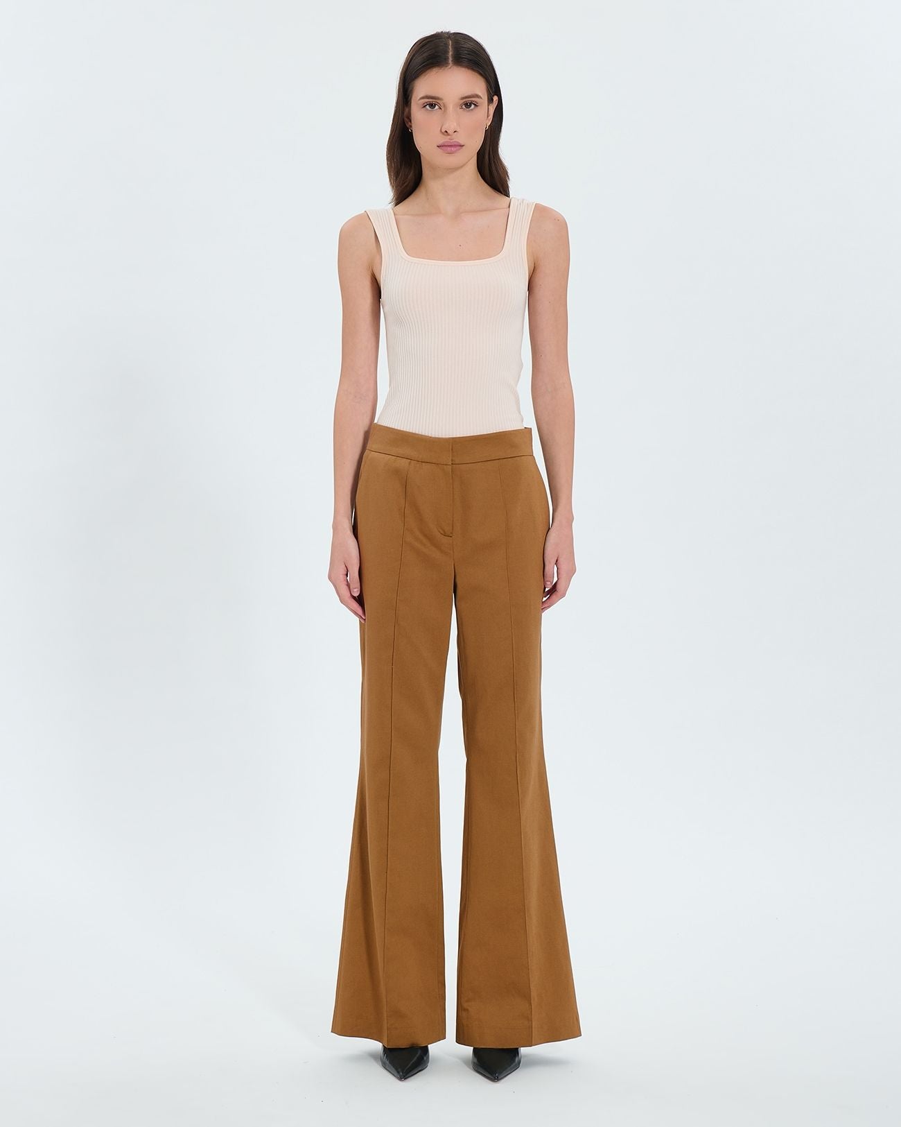 Tobacco flowing pants_4