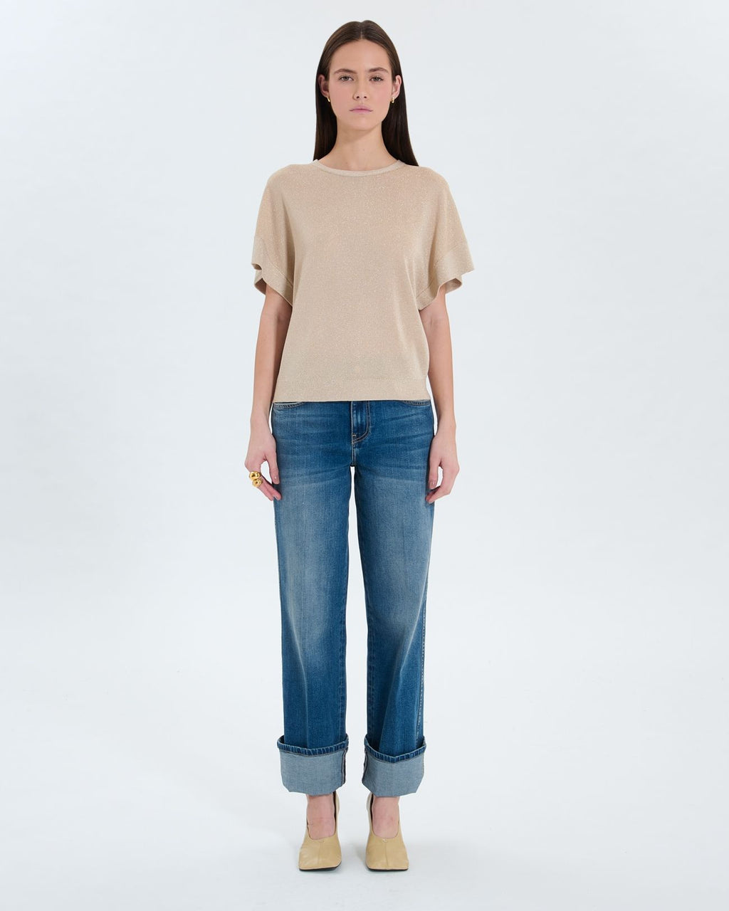 Fine glittery champagne sweater_4