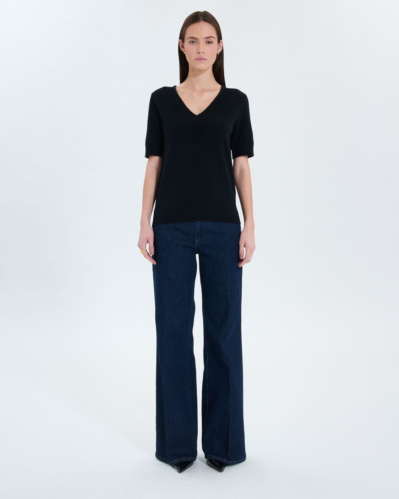 Black short-sleeved sweater_2