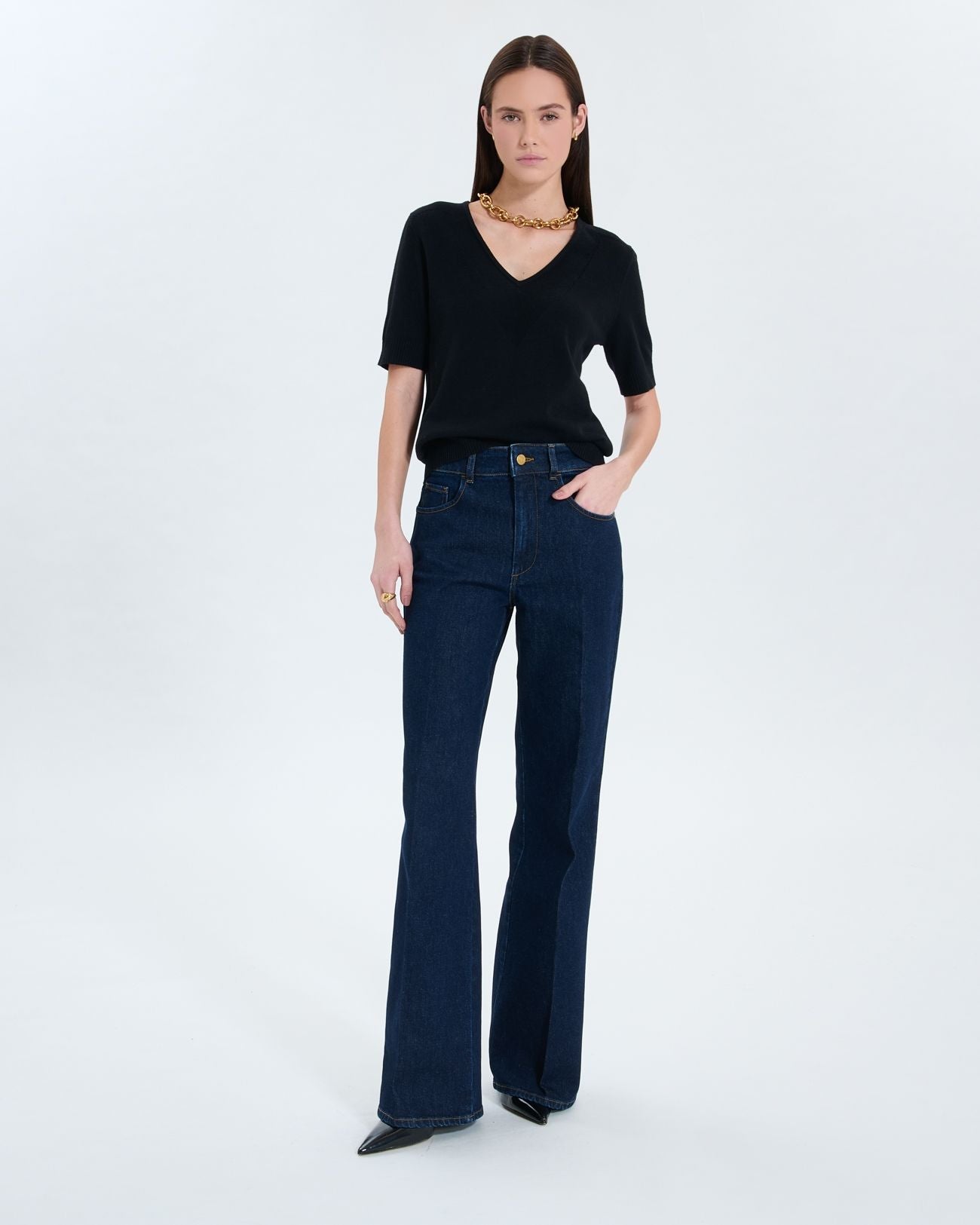 Black short-sleeved sweater_3